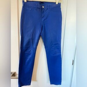 J Brand x Net-A-Porter Coated Skinny Jeans in Royal Blue size 32